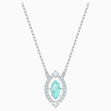 Load image into Gallery viewer, SWAROVSKI SPARKLING DANCE NECKLACE, GREEN, RHODIUM PLATED