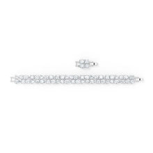 Load image into Gallery viewer, Swarovski Tennis Deluxe Mixed Bracelet, White, Rhodium plated