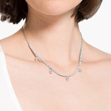 Load image into Gallery viewer, Swarovski Tennis Deluxe Mixed Choker, White, Rhodium plated